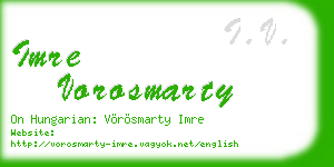 imre vorosmarty business card